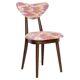 Heart-shaped chair mid-century in Fandango pink jacquard, Dedar, Europe, 1960s
