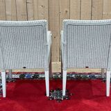 Pair of lloyd loom armchairs by vincent sheppard - work from the 2000s