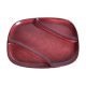 Red ceramic bay dish for aperitif