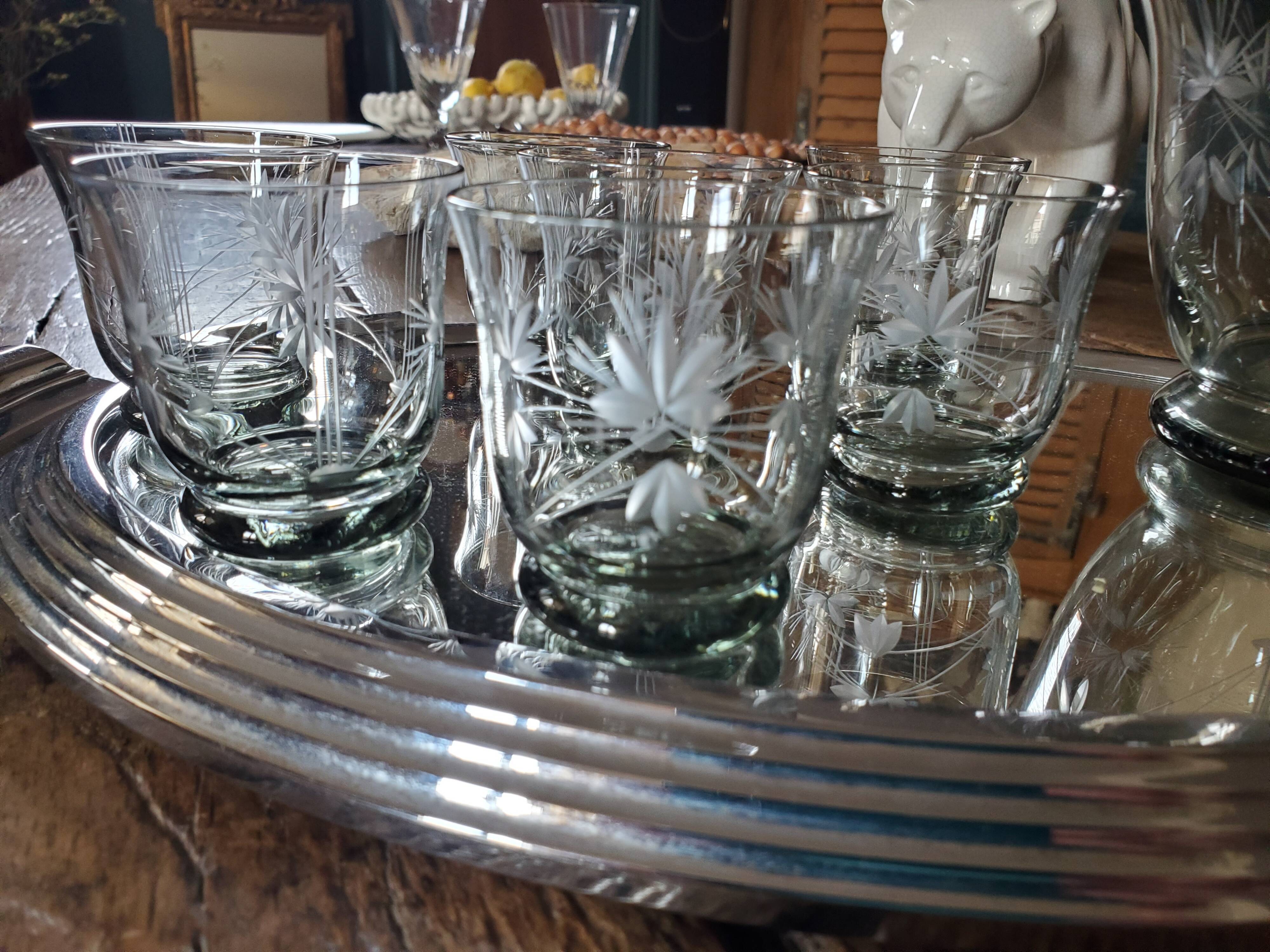 Carafe and 50's glasses