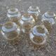 Lot de 6 globes en verre ambré
