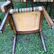 Chairs wood and striped antique fabrics