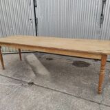 Farmhouse table turned foot and light wood 250cm