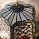 Caryatid lamp in bronze from 1900, Art Nouveau style, with a beautiful glass shade.
