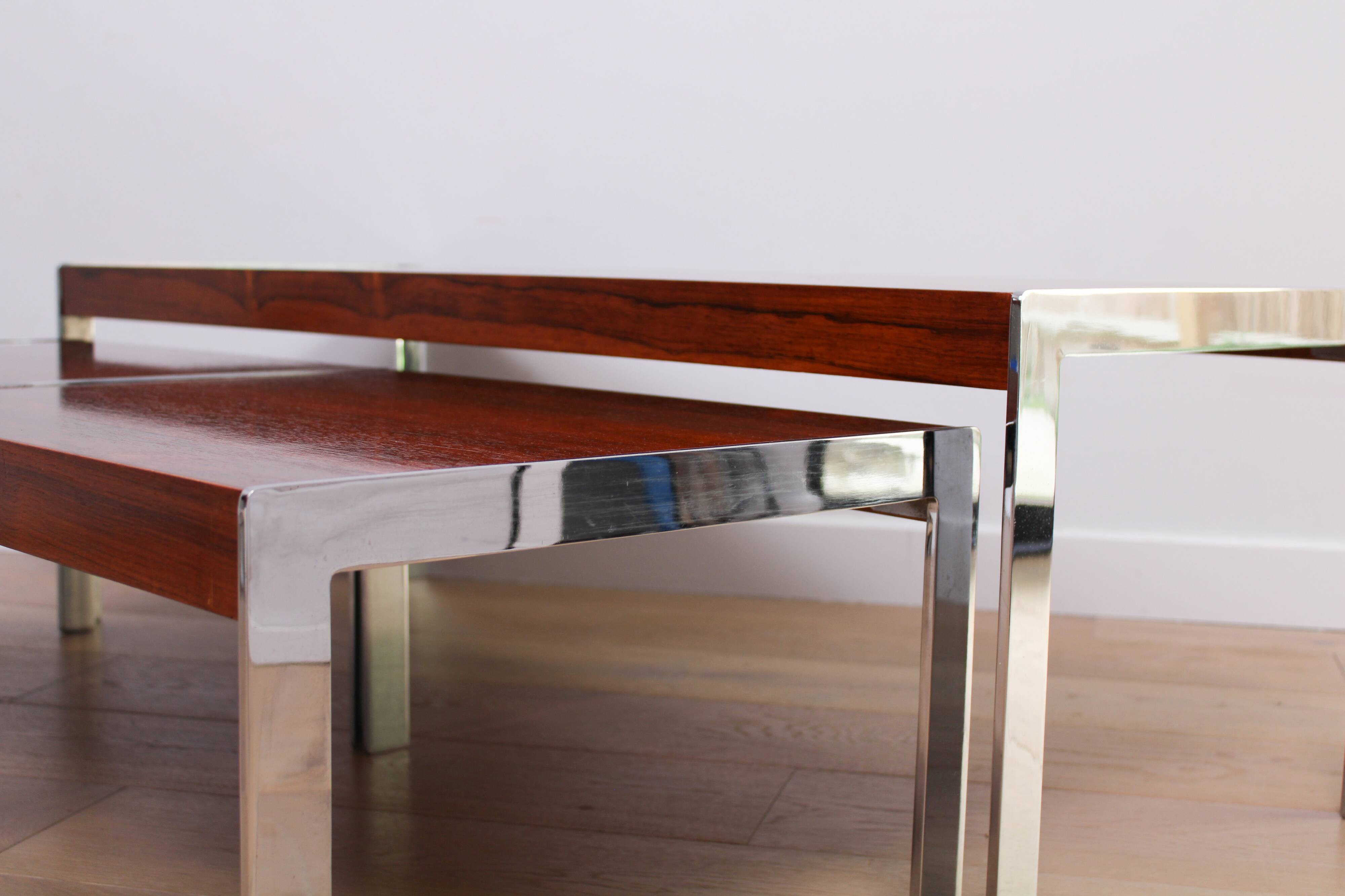 A set of vintage mid-century Merrow Associates coffee nesting tables - Rosewood