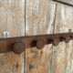 Vintage Wall Coat Rack x5 Wooden 1960s #E428