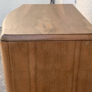 Commode haute art déco pieds moustache noyer brut 1930