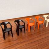 300 Monobloc Decorative Chairs Small by Henry Massonnet for Stamp, France, 1970s, Set of 5