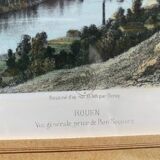 Dessin aquarelle main vue de Rouen par Deroy