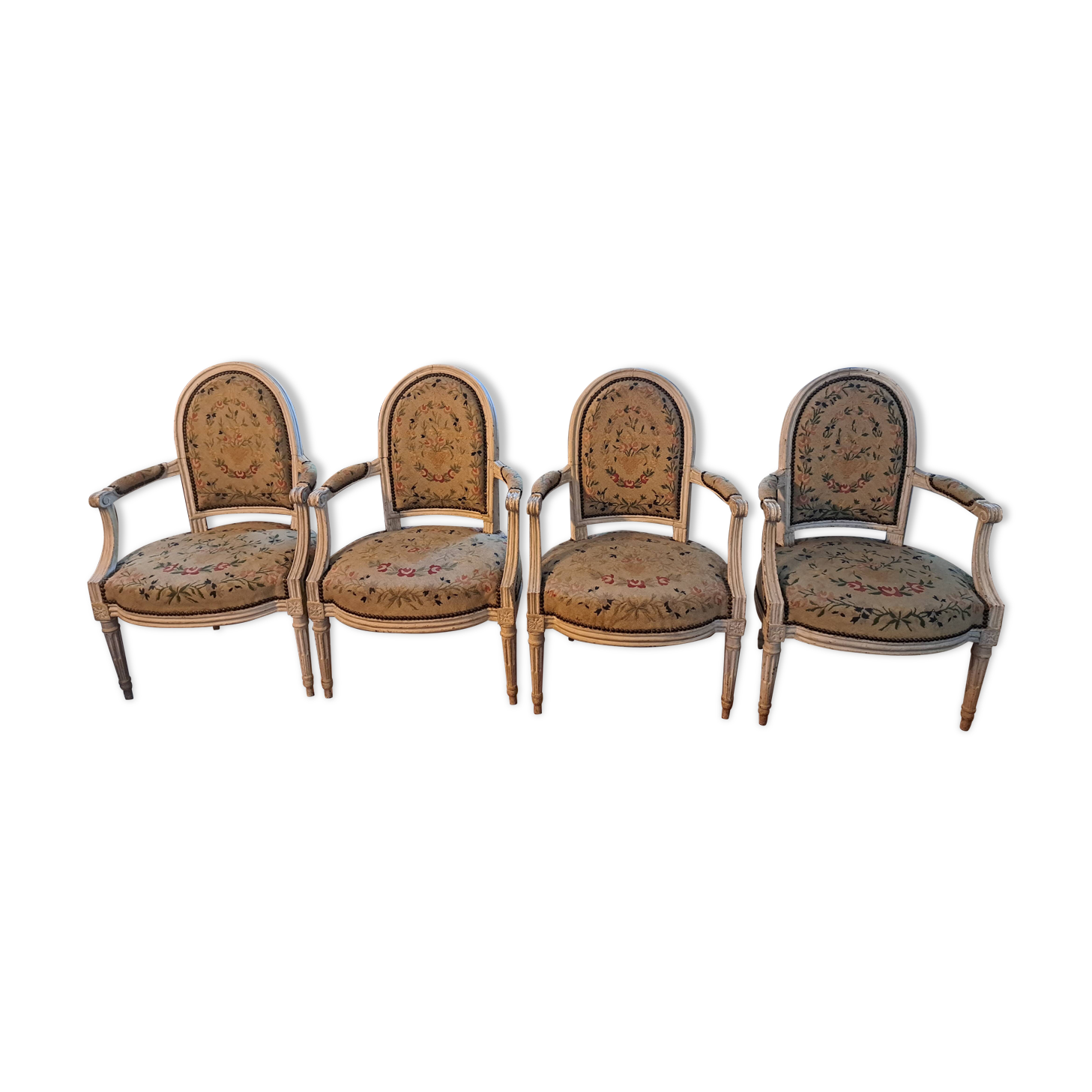 4 fauteuils d'époque Louis XVI estampillés