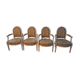 4 fauteuils d'époque Louis XVI estampillés