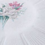 Antique rare large serving platter from L'Amandinoise with Iris decor D29, vintage France