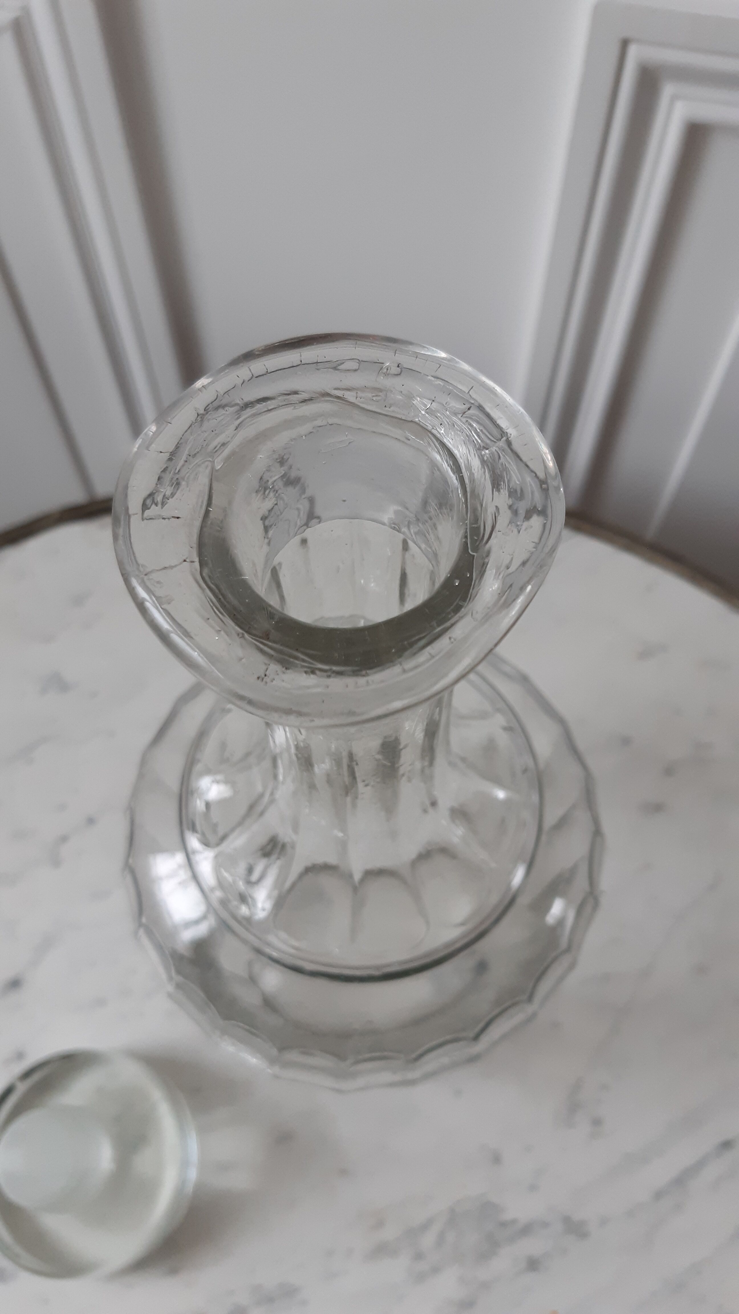 Late nineteenth century molded glass decanter