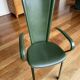 6 chaises attribuées à Costantini en cuir vert