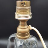Pied de lampe cristal lourd design années 60 70