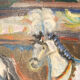 Painting Oil on Canvas Fauvism Circus Horse Dancer Circa 1960