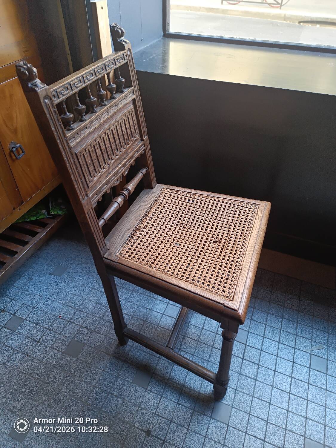Oak and rattan chair 1900
