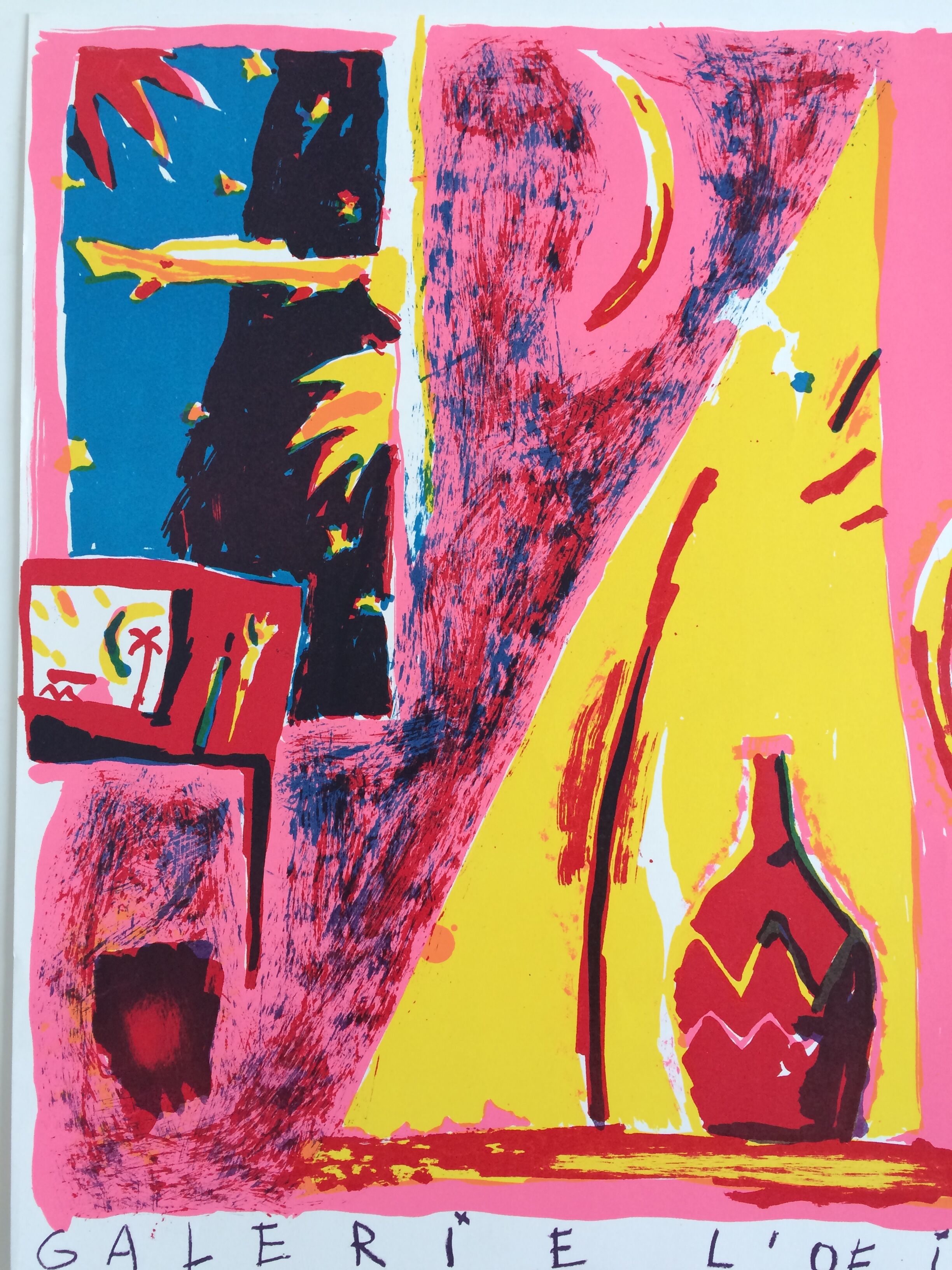 Pierre mabille, galerie l'œil écoute, 1988. original exhibition poster
