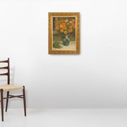 Belgian Still Life Painting by Jos Pas, 1944 — Flowers and Grapes in a Vase