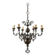 Antique chandelier with 6 lights in bronze, Netherlands, 18th century