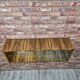Wall-Mounted Walnut Display Cabinet with Mirrored Back – Upcycled 1960s Mid