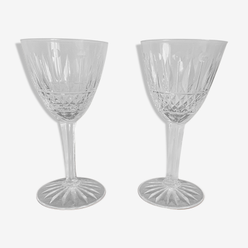 2 verres en cristal diamant