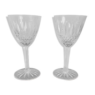 2 verres en cristal diamant