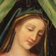 Ancient painting of the Virgin Mary with the Child Jesus, 16th century.