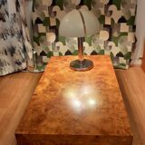 Coffee table in elm magnifying glass