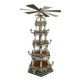 19th century handmade Christmas pyramid – rare and beautiful German folk art piece