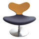 Yellow and anthracite rotating fireside chair
