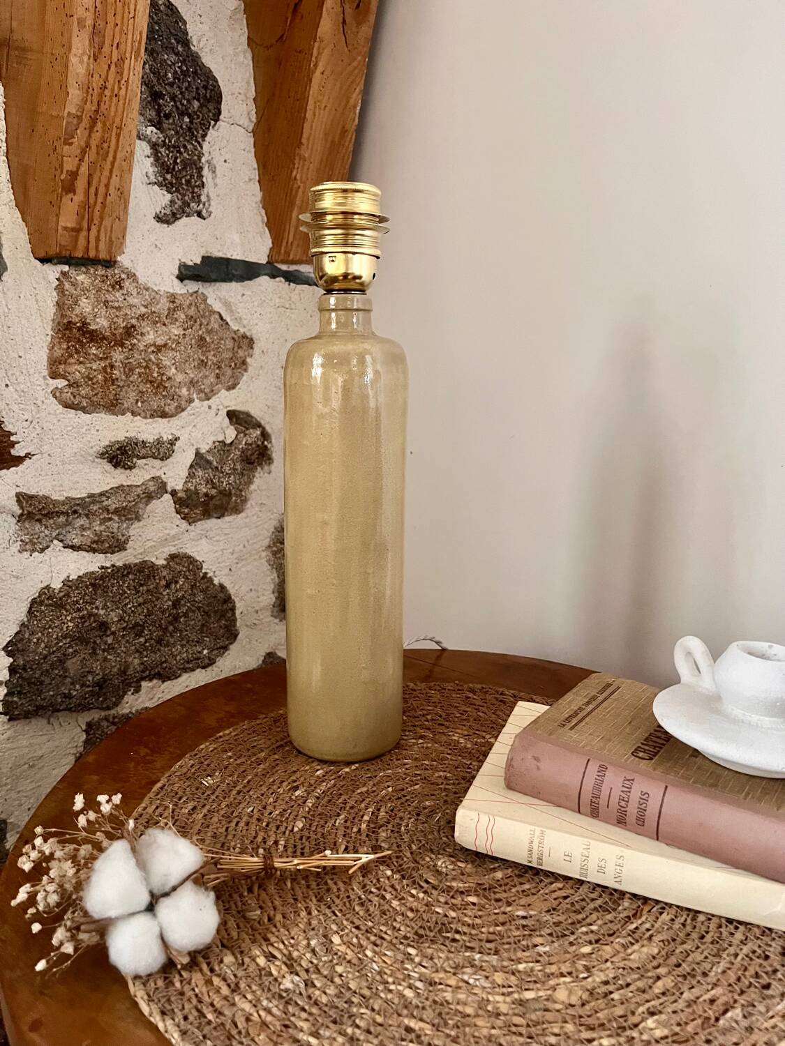 Vintage stoneware lamp