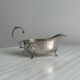 Antique silver-plated sauceboat