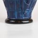 Vase Art Déco "Ingrid" en verre opaque bleu lapis par Henry Schlevogt