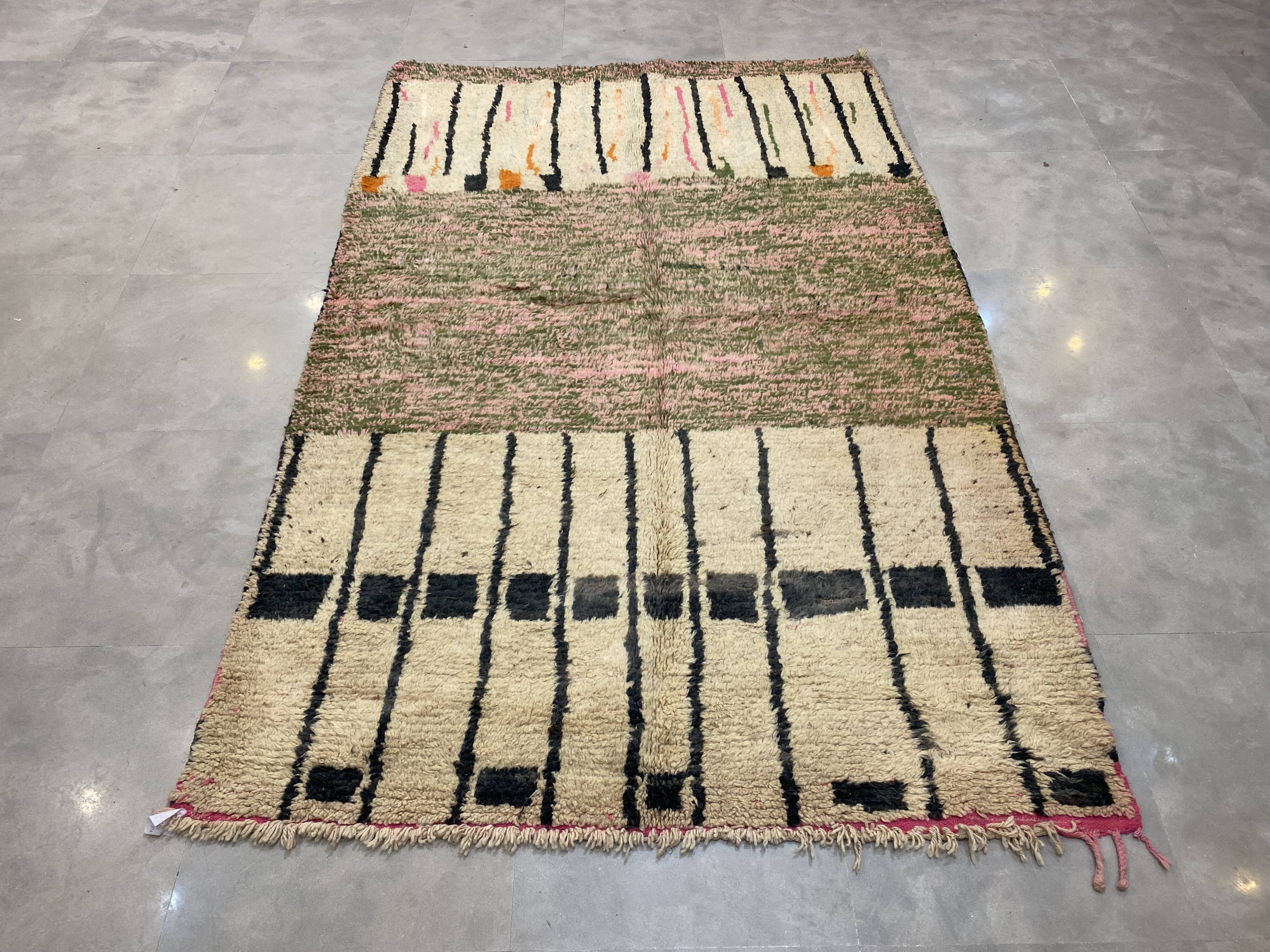 Tapis laine multicolore berbère 170x260cm