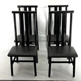 Mid-Century Set of four Zea dining chairs by Annig Sarian for T70. Italy 1980s