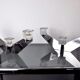 Pair of Peill & Putzler candlesticks, glass and metal, Germany, 1970