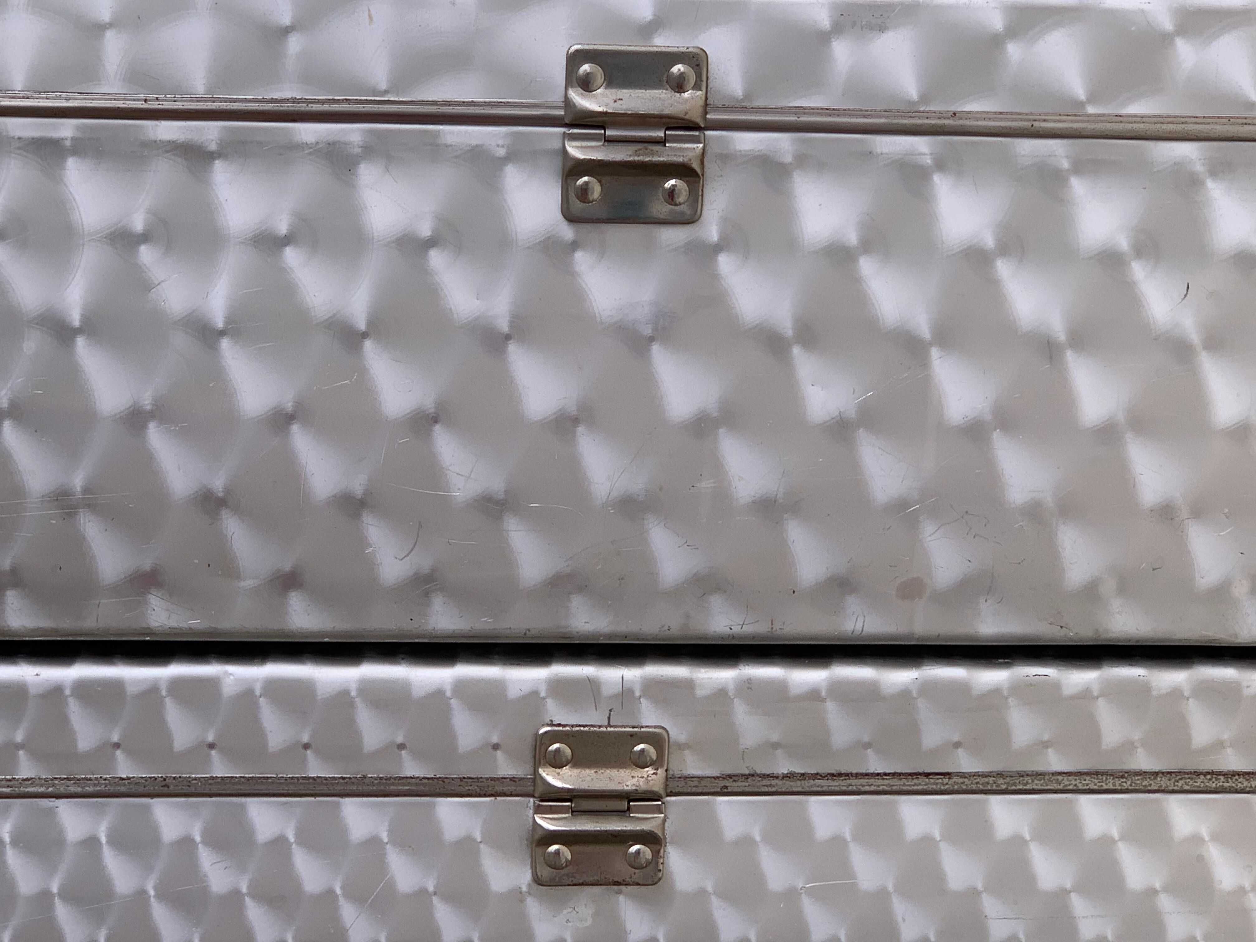 Vintage aluminum suitcases 1950