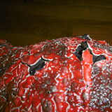 Red flake vase