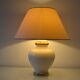 Lampe de table ceramique craquelee