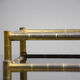 Paire de tables basses laitonnées bambou vintage 1970’