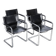 Set of 4 design cantilever chairs black and chrome design made in Italy