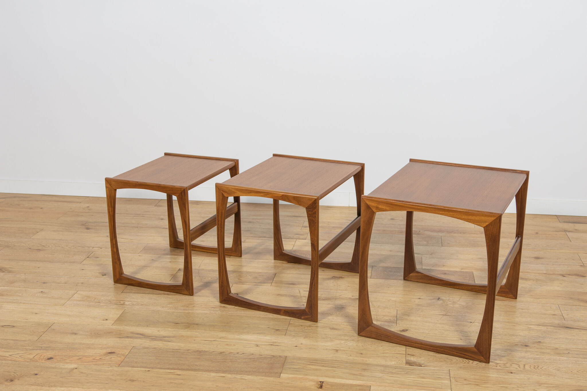 Mid-century teak nesting tables by R. Benett for G-Plan, United Kingdom, 1970s, set of 3
