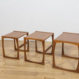 Mid-century teak nesting tables by R. Benett for G-Plan, United Kingdom, 1970s, set of 3