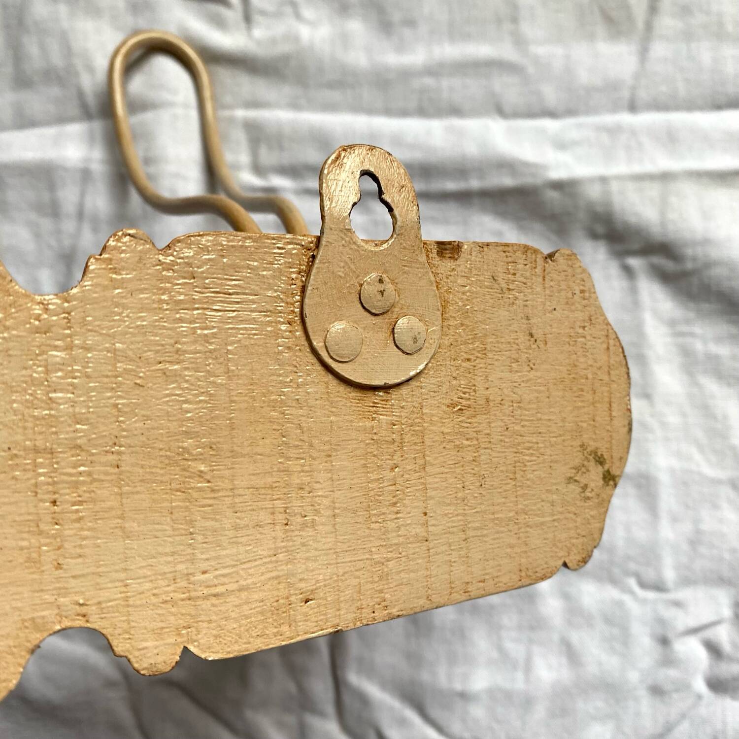 Turned wood wall coat rack