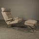 Leather "Swing" lounge chair with ottoman for COR Germany, 1960's
