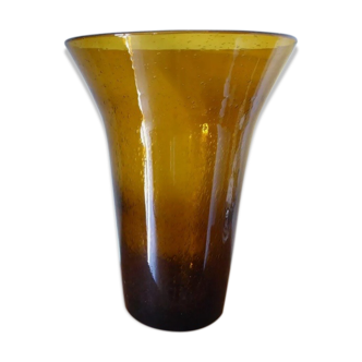 Vase en verre Biot  h 36 cm
