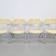 Mid-Century Tossa Wicker Folding Chairs by Hilbrant, Italy, 1960s, Set of 4