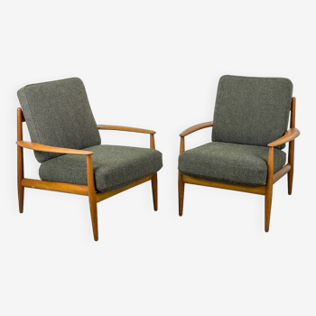 Fauteuil FD118 en Teck par Grete Jalk pour France & Daverkosen, 1950s, Set de 2