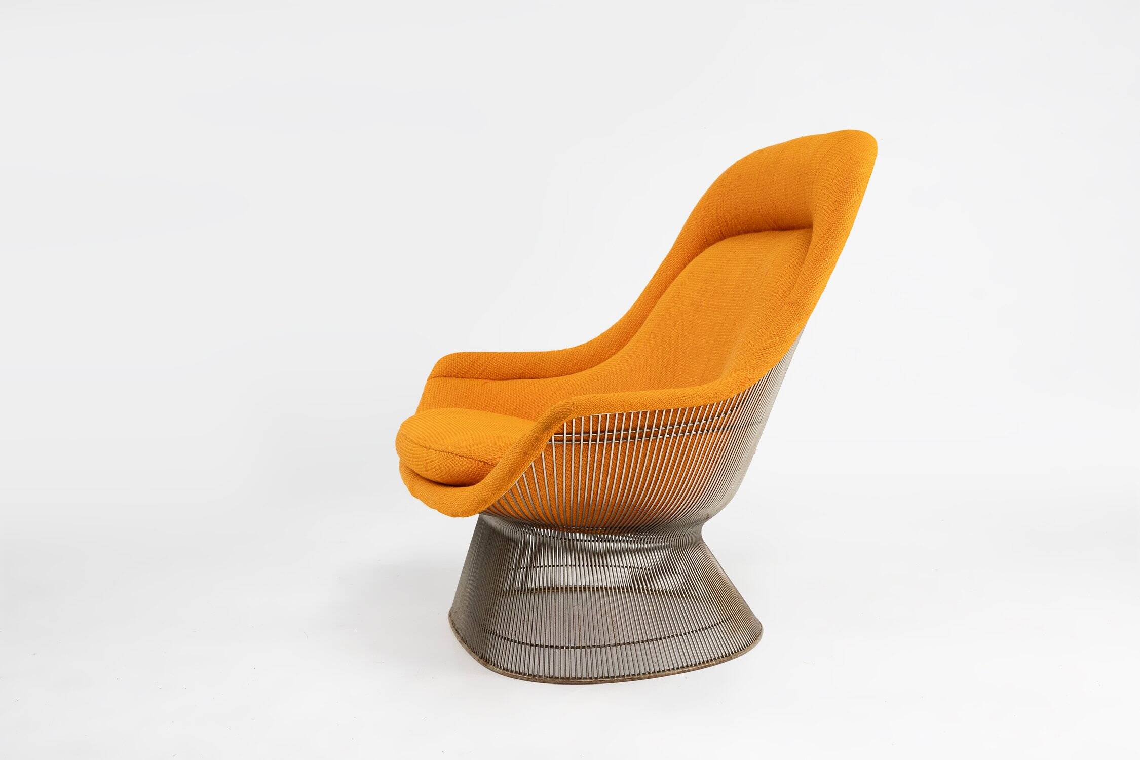 Set of Model 1705 Easy Chair and Ottoman Set by Warren Platner for Knoll, 1